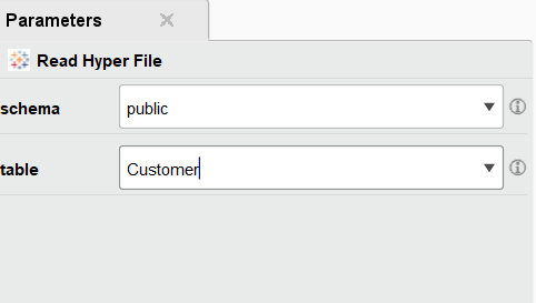 Select schema and table