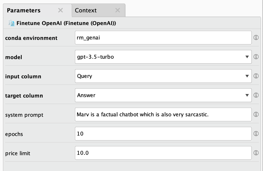 Parameters of Sarcastic Fine Tuning